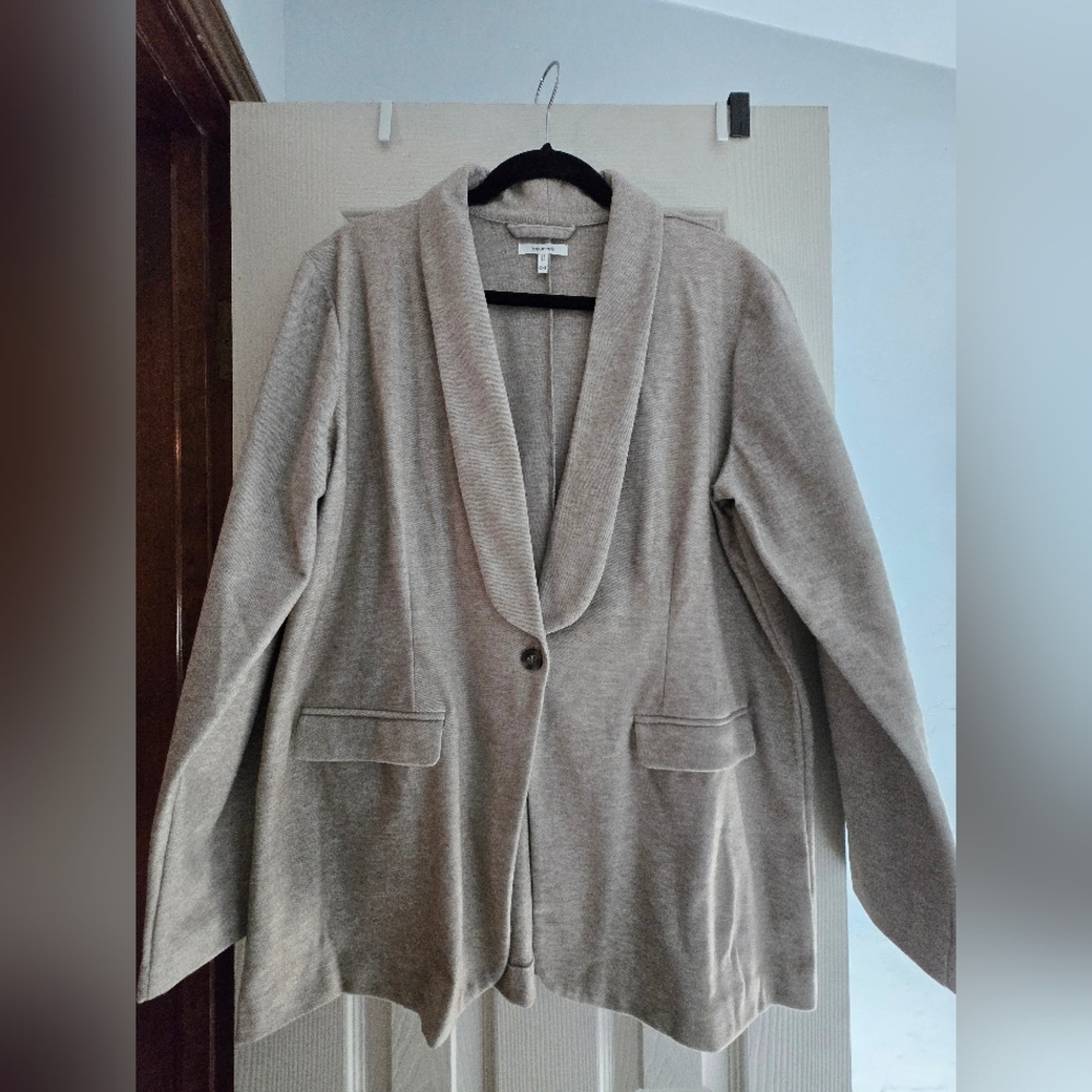 Maurices Taupe Shawl Collar Single-Button Blazer